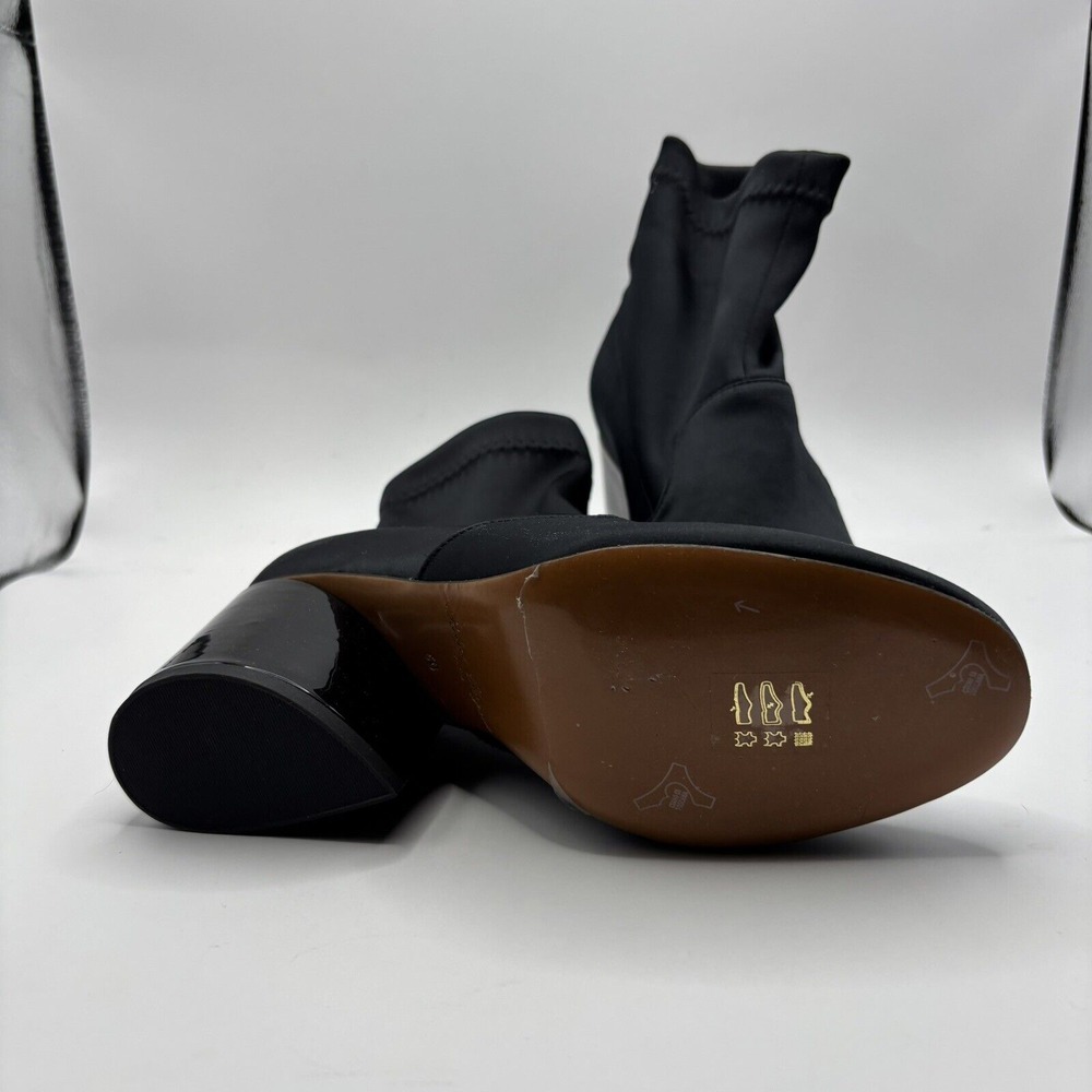Robert Clergerie Koss Satin Stretch Boots Black Sz EU 36 US 5.5 New - Picture 7 of 9